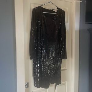 NWOT Michael Kors black sequin cocktail dress. Never worn. Size M.